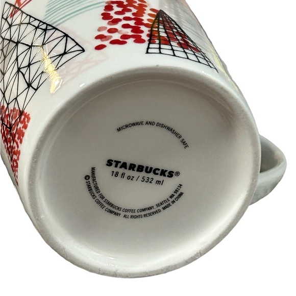 Starbucks Holiday Christmas Trees Coffee Cup Mug 18 Fl Oz - Picture 6 of 6